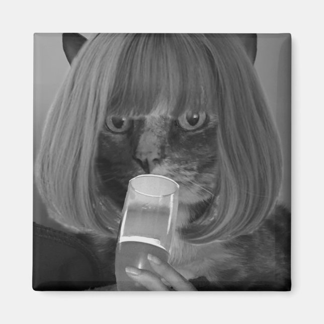 Imã Gato de vinho (Frente)