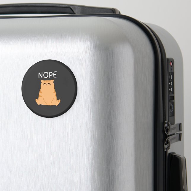 Imã Gato Divertido Gráfico Não  (In Situ (Luggage))