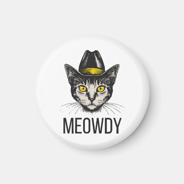 Imã Gato Divertido Meowdy (Frente)