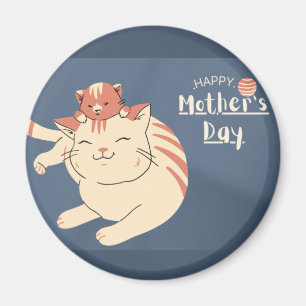 Imã Gato e Gatinho Feliz Dia de as mães