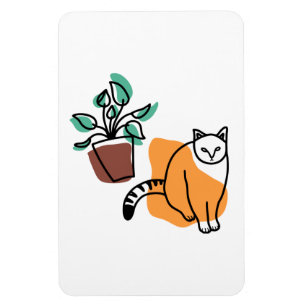 Ímã Gato e planta