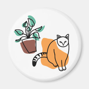 Imã Gato e planta