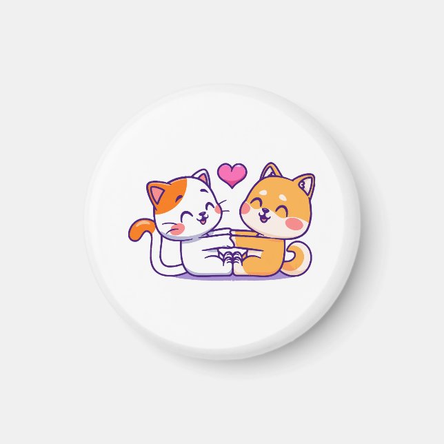 Imã Gato E Shiba Inu (Frente)