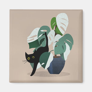 Imã Gato e trabalho de arte vegetal