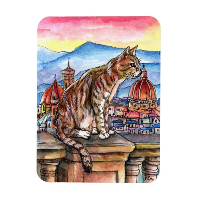 Ímã Gato em Florença (Vertical)