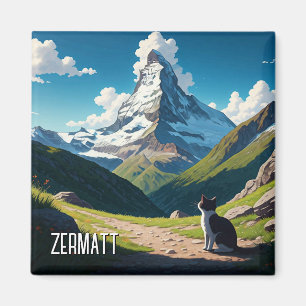 Imã Gato em Matterhorn de Suiça Zermatt