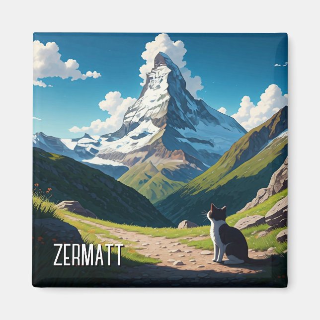 Imã Gato em Matterhorn de Suiça Zermatt (Frente)
