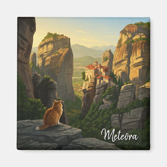 Imã Gato em Meteora Grécia Viagem (Frente)