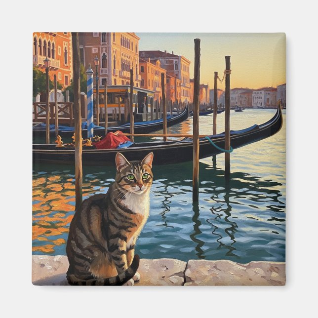 Imã Gato em Veneza Itália Viagem (Frente)