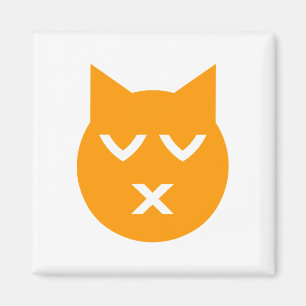 Imã Gato Emoji De Olhos Fechados