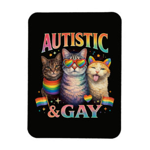 Ímã Gato Engraçado Autista e Gay