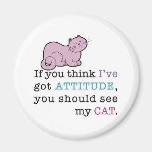 Imã Gato engraçado da atitude do meu gato