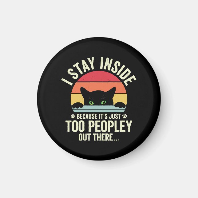 Imã Gato Engraçado Eu Fico Dentro Porque É Demais Pess (Frente)