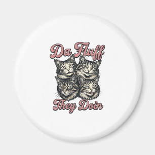 Imã Gato Engraçado Gravura Vintage Da Fluff Eles Estão