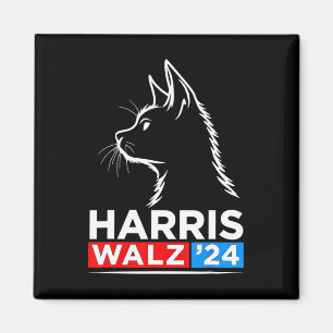 Imã Gato Engraçado Lady Kamala Harris Waltz 2024 Eleiç