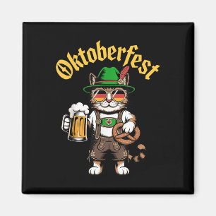 Imã Gato Engraçado Pretzel Beer Engraçado Adultos do P