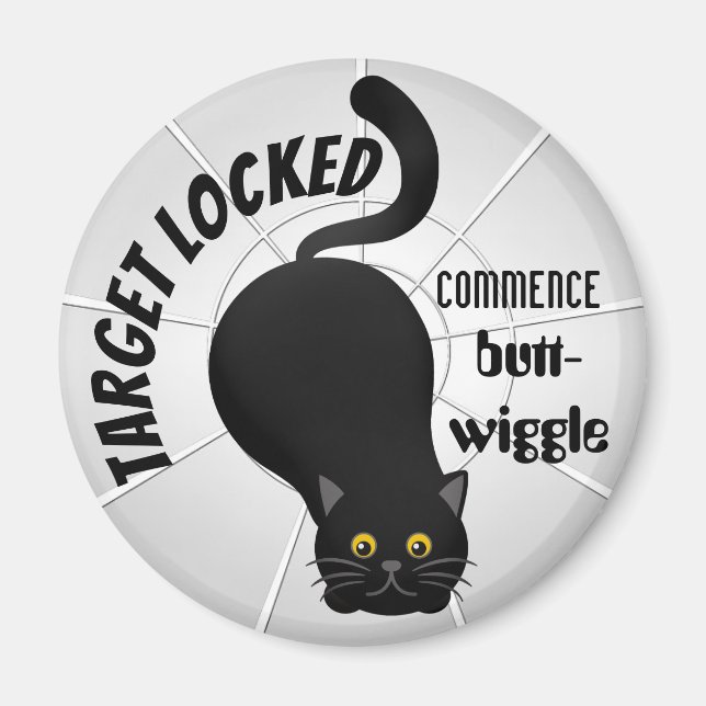 Imã Gato Engraçado Pronto para Punhar (Frente)