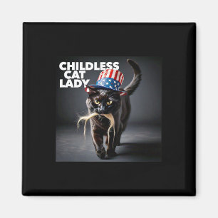 Imã Gato Engraçado Senhora Trump Hair Easy Halloween