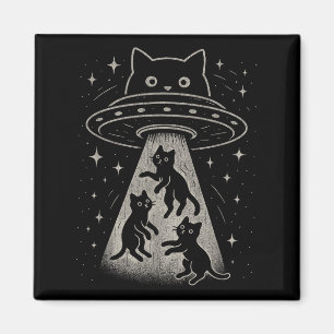 Imã Gato Engraçado Ufo Bastante Espacial do Gatinho Es
