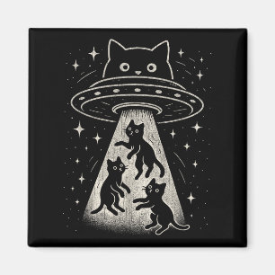 Imã Gato Engraçado Ufo Bastante Espacial do Gatinho Es