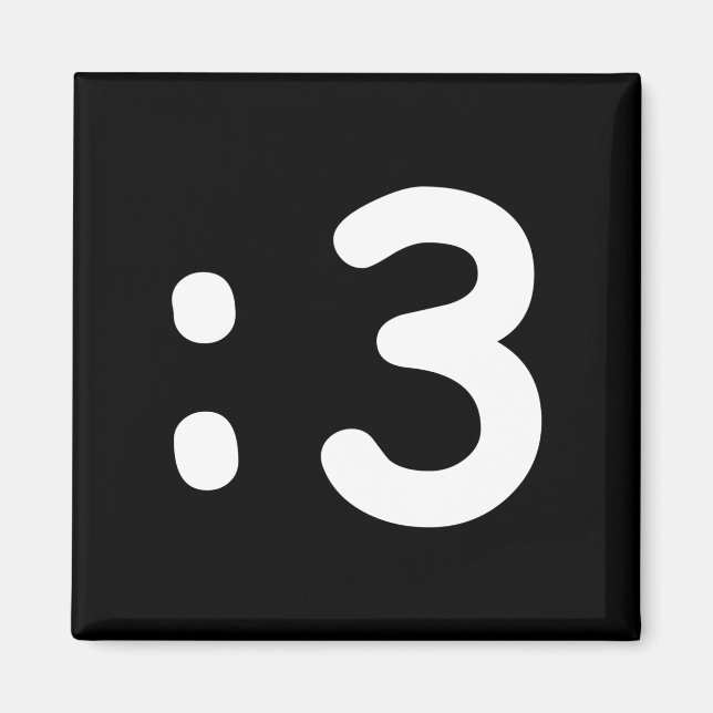 Imã Gato Face Emoticon: 3 (Frente)