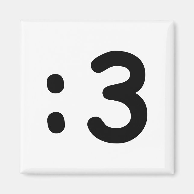 Imã Gato Face Emoticon: 3 (Frente)