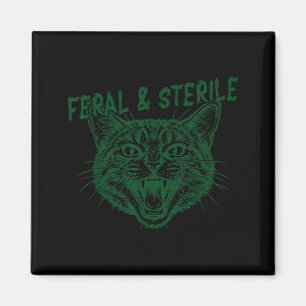 Imã Gato Fértil Estéril Gráfico Retro Engraçado Hister