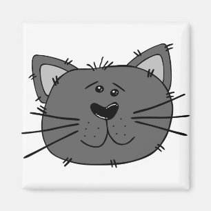Imã Gato Gato De Cinza De Carnívoros Felinos E Raios