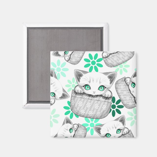 Imã Gato, Gato, Gato e Playaking de uma Bolsa (Front/Back)