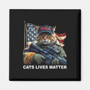 Imã Gato Gatos Vive Problema Engraçado Trump 2024