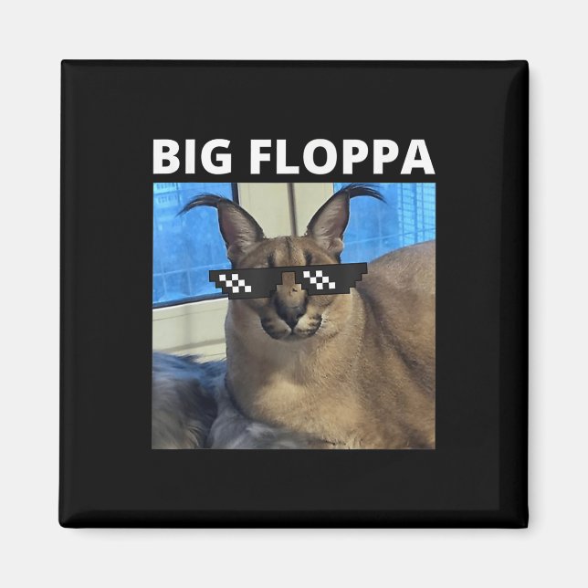 Imã Gato Grande Floppa Meme (Frente)