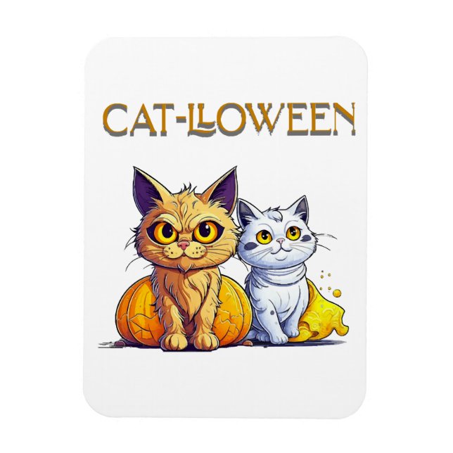 Ímã Gato Halloween  (Vertical)