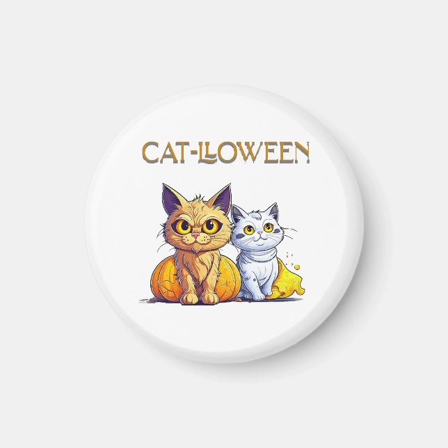 Imã Gato Halloween  (Frente)