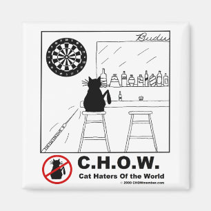 Imã Gato Hater Dartboard Magnet