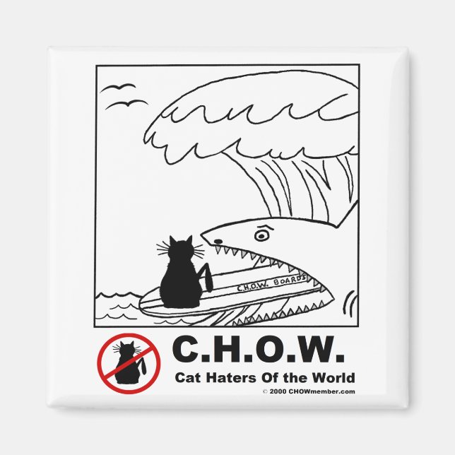 Imã Gato Hater Surfing Magnet (Frente)