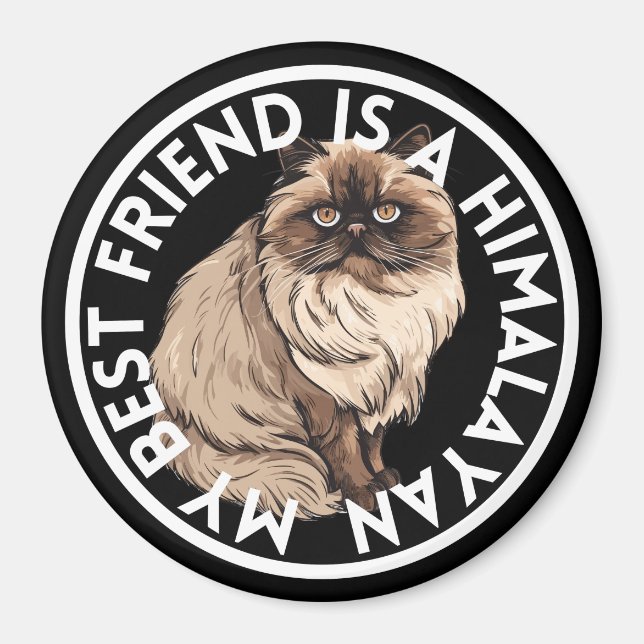 Imã Gato Himalaia Melhor Amigo (Frente)