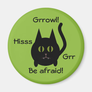 Imã Gato irritado engraçado do Dia das Bruxas