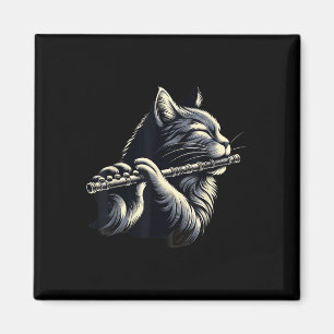 Imã Gato Jogando Flutuário Músico Gata Pover