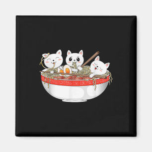 Imã Gato Kawaii Cata Ramen Noodles Anime Gato Japonês