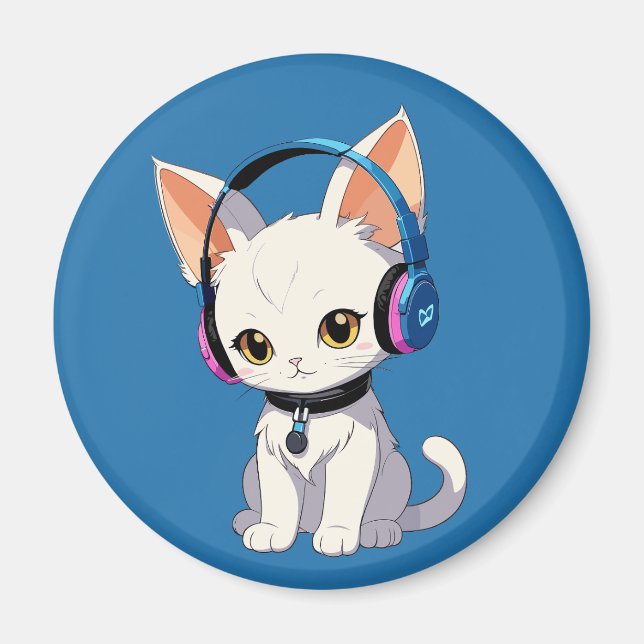 Imã Gato Kawaii Perfeito (Frente)