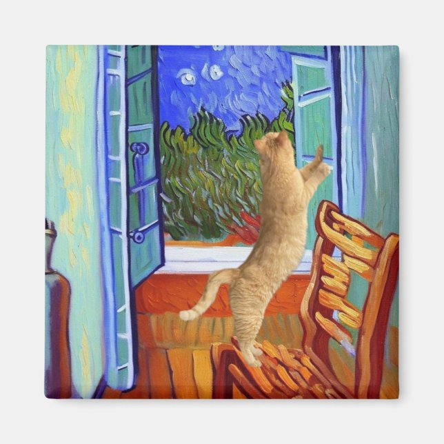 Imã Gato Laranja (Frente)