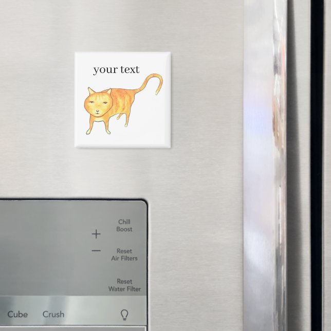 Imã Gato Laranja Apático Fofo (In Situ (Fridge))