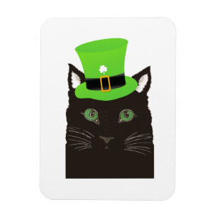 Ímã Gato Legal com um Chapéu Verde