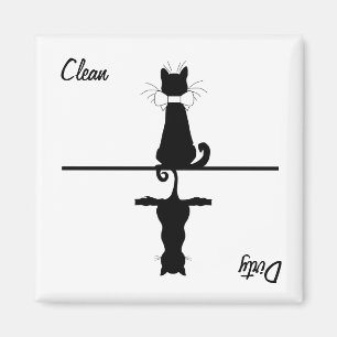 Imã Gato limpo/sujo