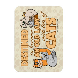 Ímã Gato Louco Futuro Dama Engraçada Dizendo Design