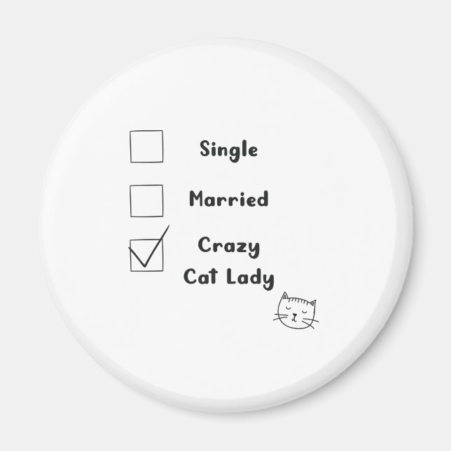 Imã Gato Louco Gato Gato Mãe Presente (Frente)