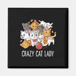Imã Gato Louco Lady Engraçada Meninas Gatinhas Gatinha
