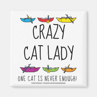 Imã Gato Louco Lady Funny Rafters