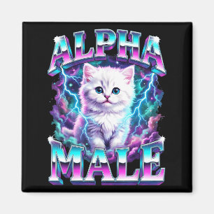 Imã Gato macho alfa filhote engraçado para homens mulh