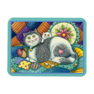 ÍMÃ GATO-MÃE E COZINHO, QUILÔMETROS DE TRABALHO, PIN